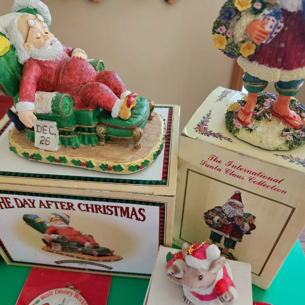 lot of various Christmas decor